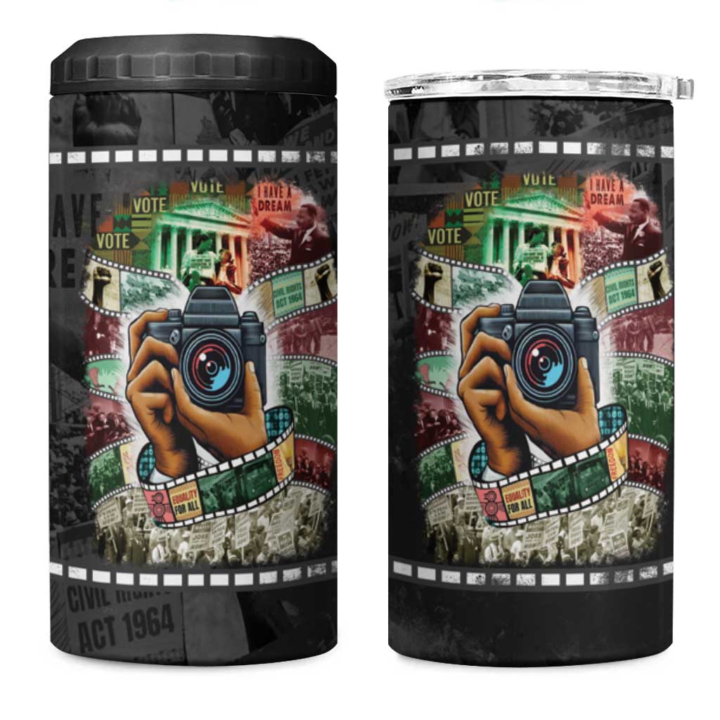 African American Civil Rights Leaders 4 in 1 Can Cooler Tumbler Heritage in Frames Photography