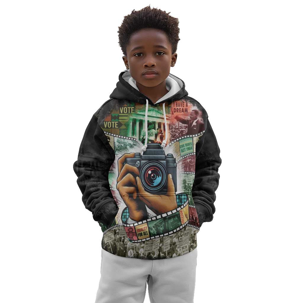 African American Civil Rights Leaders Kid Hoodie Heritage in Frames Photography