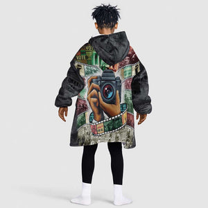 African American Civil Rights Leaders Kid Wearable Blanket Hoodie Heritage in Frames Photography