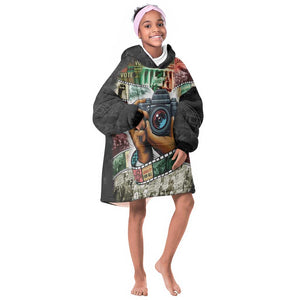 African American Civil Rights Leaders Kid Wearable Blanket Hoodie Heritage in Frames Photography