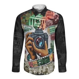 African American Civil Rights Leaders Long Sleeve Button Shirt Heritage in Frames Photography