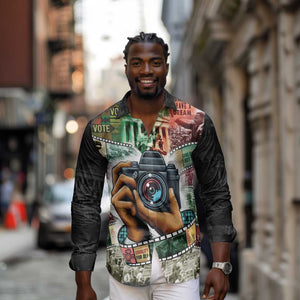 African American Civil Rights Leaders Long Sleeve Button Shirt Heritage in Frames Photography