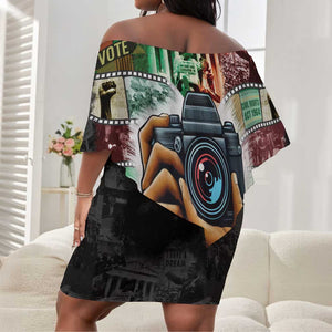 African American Civil Rights Leaders Off Shoulder Short Dress Heritage in Frames Photography