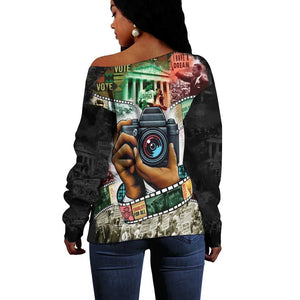 African American Civil Rights Leaders Off Shoulder Sweater Heritage in Frames Photography