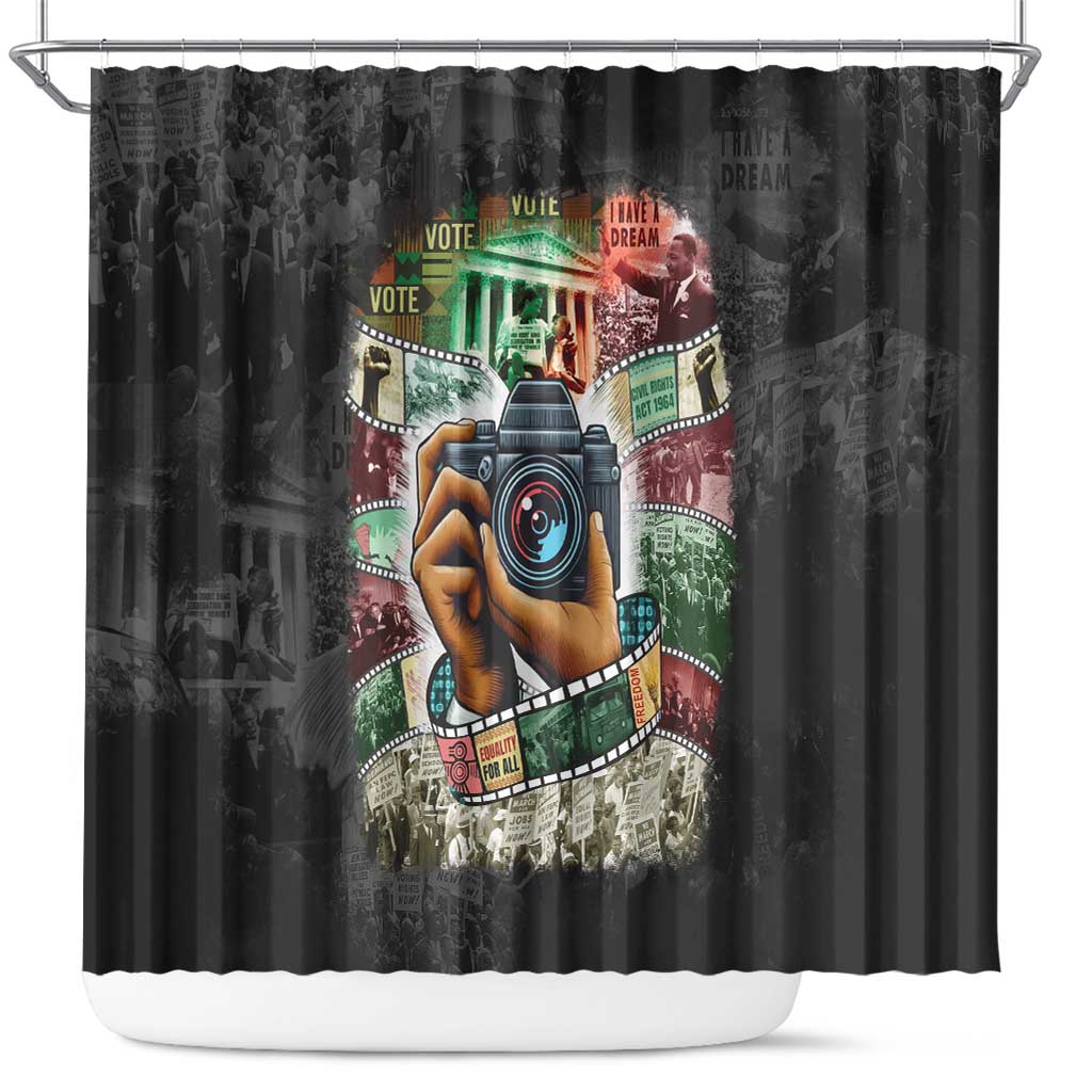 African American Civil Rights Leaders Shower Curtain Heritage in Frames Photography