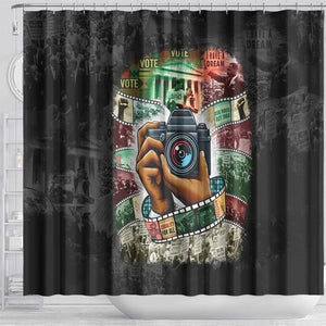 African American Civil Rights Leaders Shower Curtain Heritage in Frames Photography