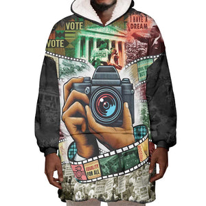 African American Civil Rights Leaders Wearable Blanket Hoodie Heritage in Frames Photography