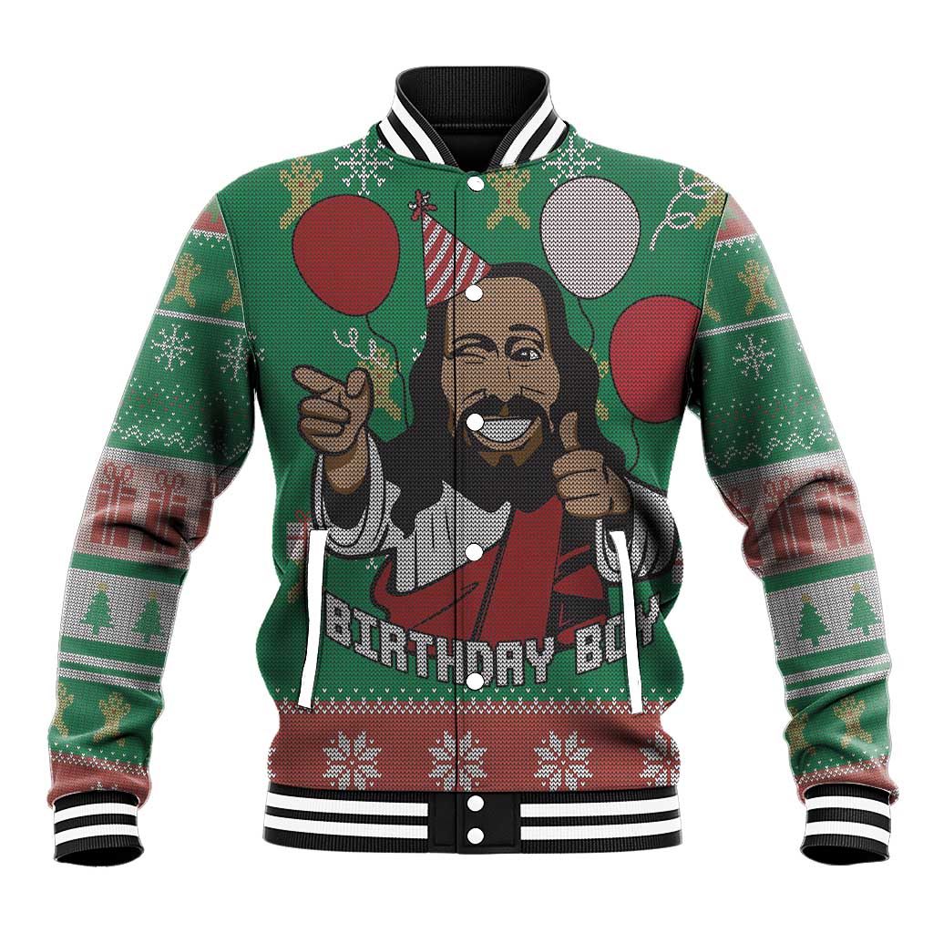 African Birthday Boy Jesus Baseball Jacket Afro Christmas DT03