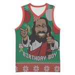 African Birthday Boy Jesus Basketball Jersey Afro Christmas DT03