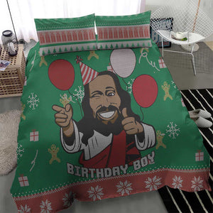 African Birthday Boy Jesus Bedding Set Afro Christmas