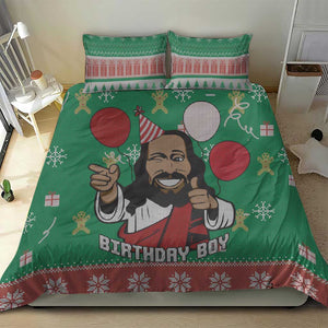 African Birthday Boy Jesus Bedding Set Afro Christmas