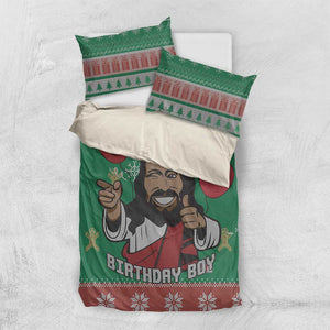 African Birthday Boy Jesus Bedding Set Afro Christmas