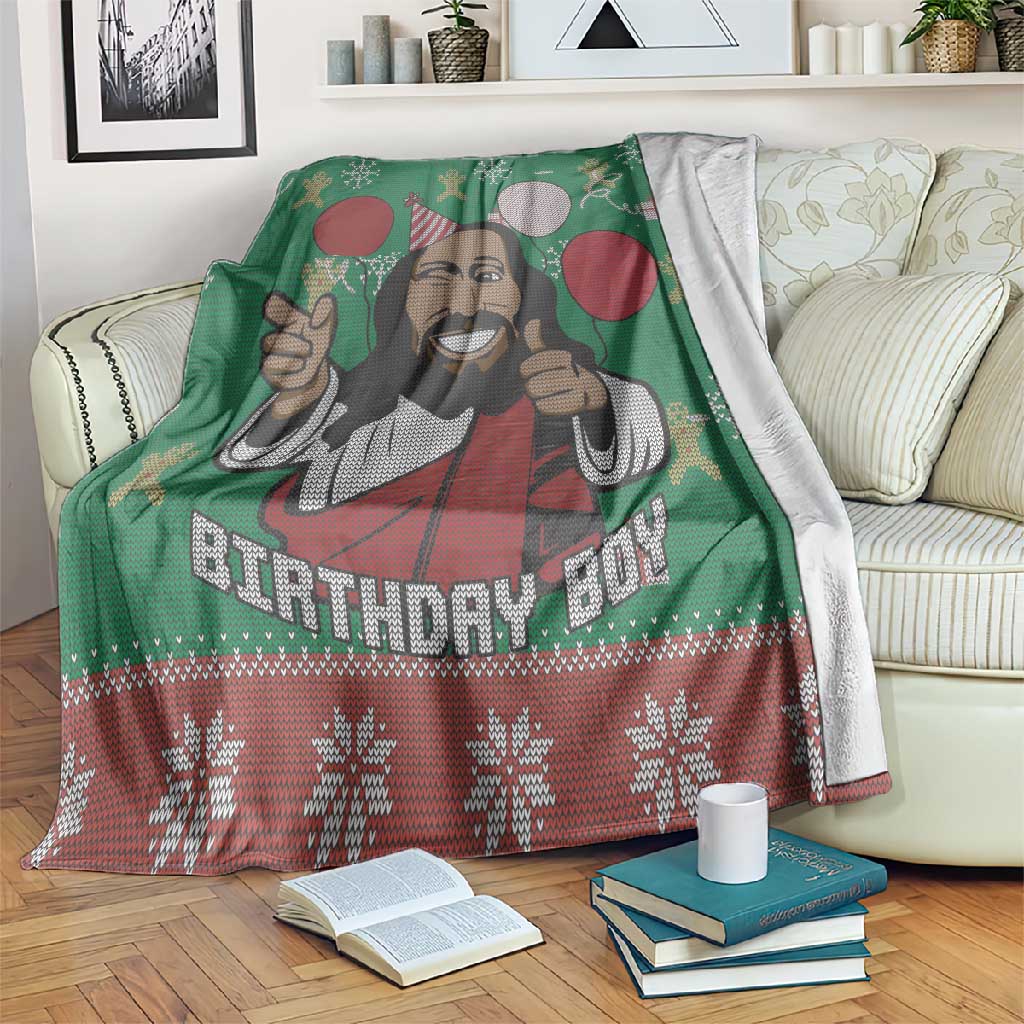 African Birthday Boy Jesus Blanket Afro Christmas