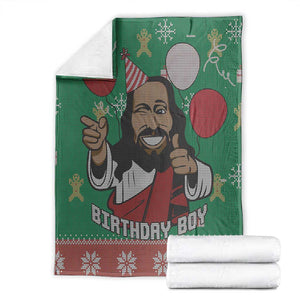 African Birthday Boy Jesus Blanket Afro Christmas