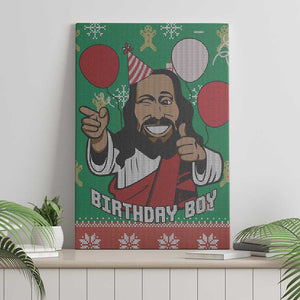 African Birthday Boy Jesus Canvas Wall Art Afro Christmas