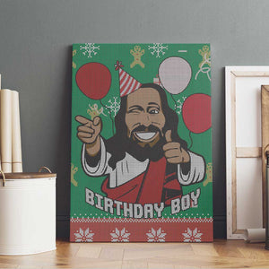 African Birthday Boy Jesus Canvas Wall Art Afro Christmas