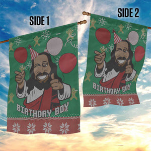 African Birthday Boy Jesus Garden Flag Afro Christmas