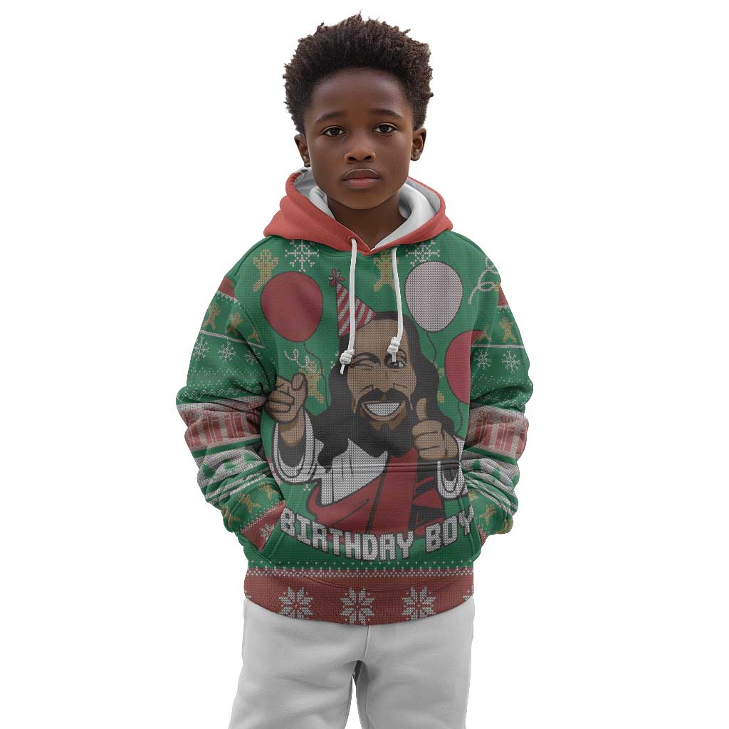 African Birthday Boy Jesus Kid Hoodie Afro Christmas
