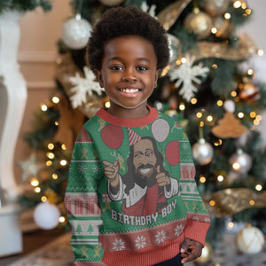 African Birthday Boy Jesus Kid Ugly Christmas Sweater Afro Christmas