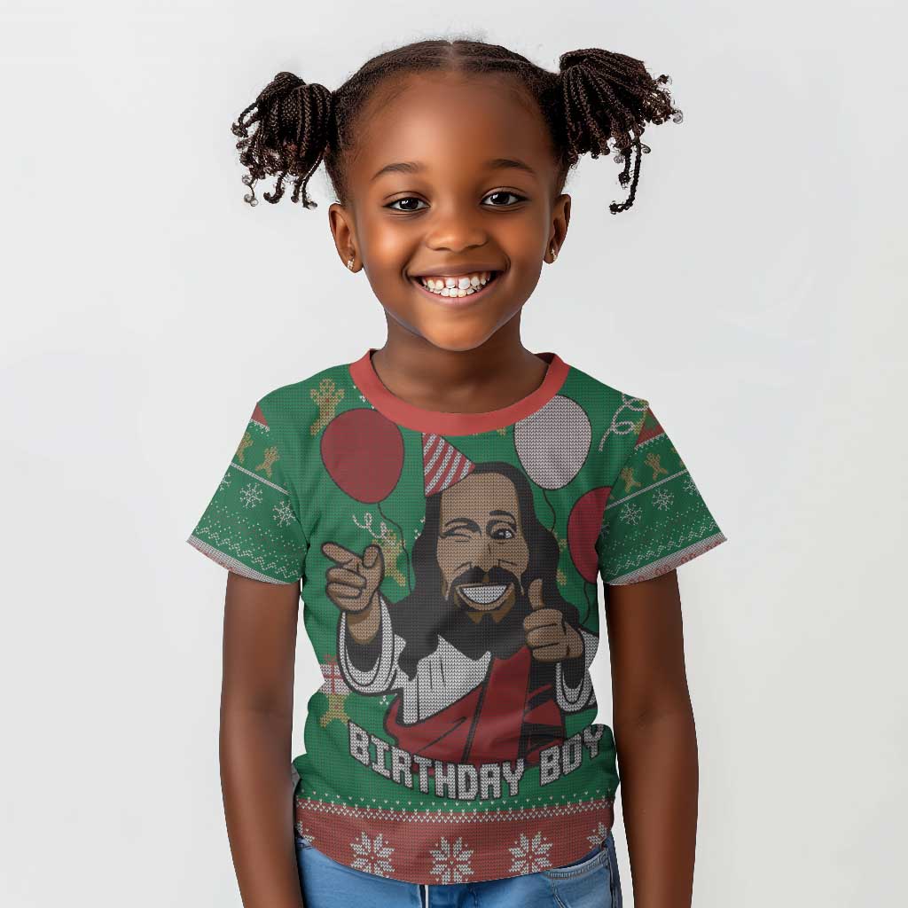 African Birthday Boy Jesus Kid T shirt Afro Christmas