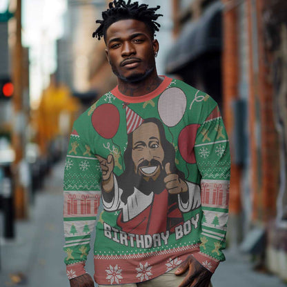 African Birthday Boy Jesus Long Sleeve Shirt Afro Christmas DT03