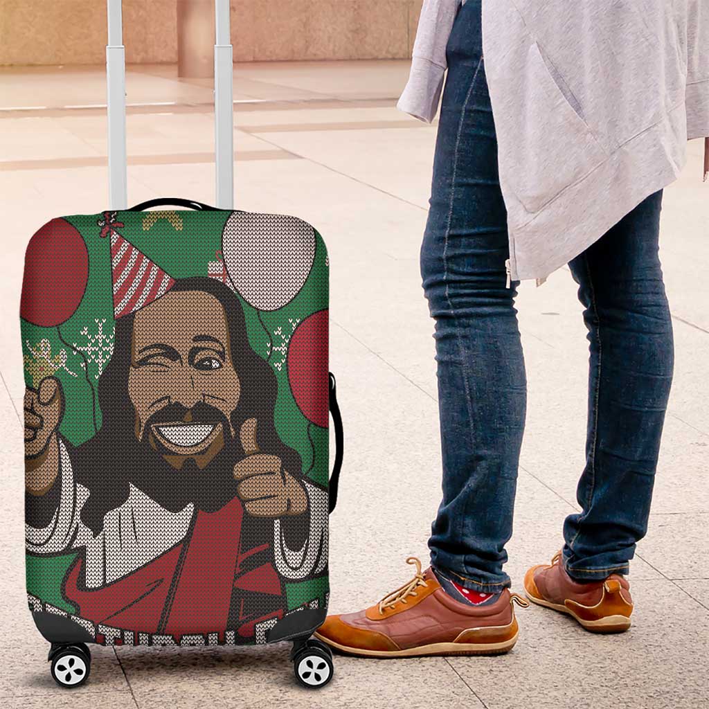 African Birthday Boy Jesus Luggage Cover Afro Christmas