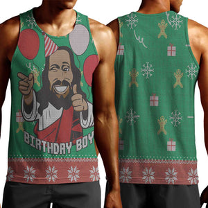 African Birthday Boy Jesus Men Tank Top Afro Christmas