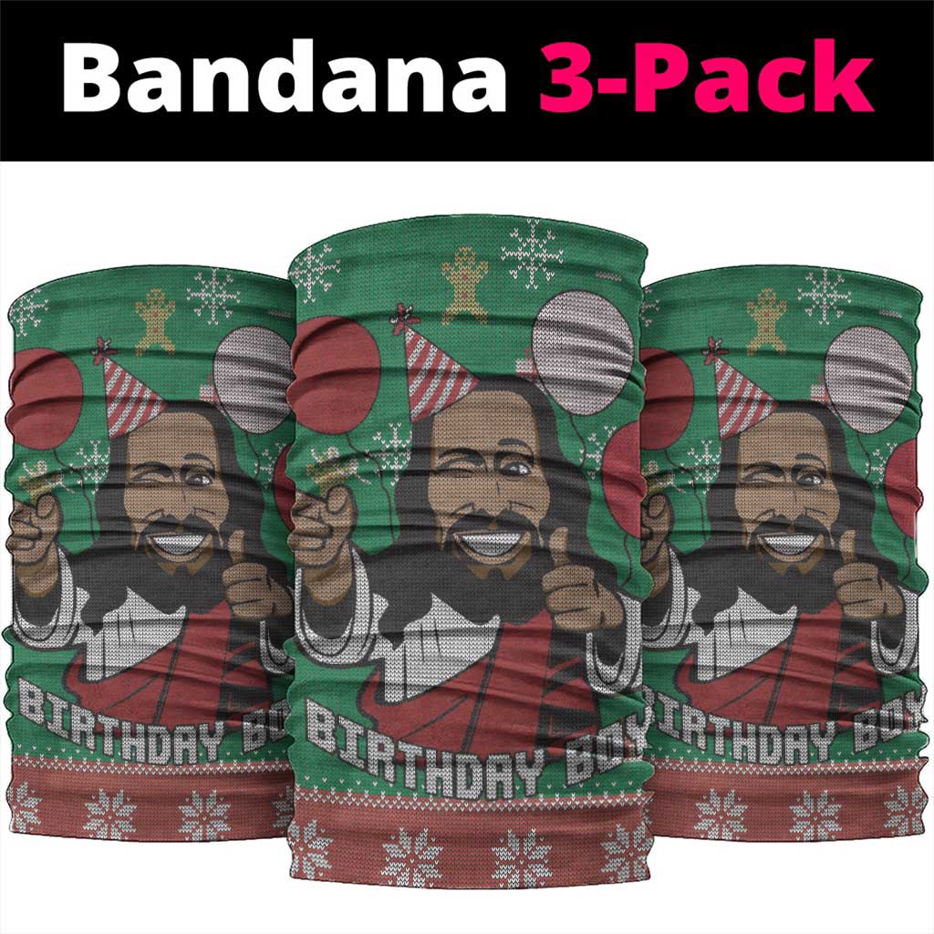 African Birthday Boy Jesus Neck Gaiter Afro Christmas DT03