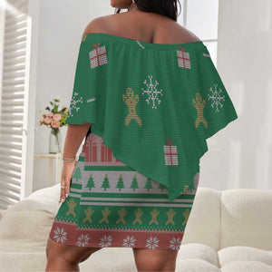 African Birthday Boy Jesus Off Shoulder Short Dress Afro Christmas