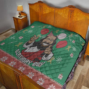 African Birthday Boy Jesus Quilt Afro Christmas