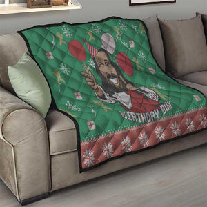 African Birthday Boy Jesus Quilt Afro Christmas