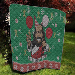 African Birthday Boy Jesus Quilt Afro Christmas