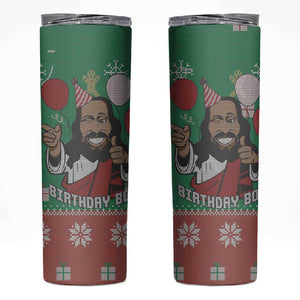 African Birthday Boy Jesus Skinny Tumbler Afro Christmas