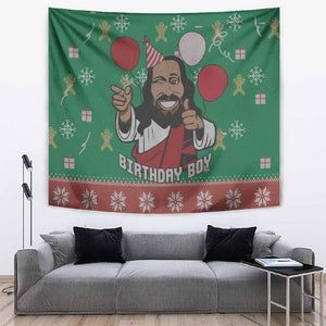 African Birthday Boy Jesus Tapestry Afro Christmas