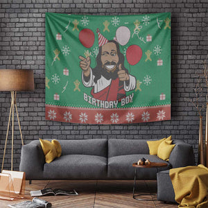 African Birthday Boy Jesus Tapestry Afro Christmas