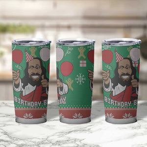 African Birthday Boy Jesus Tumbler Cup Afro Christmas