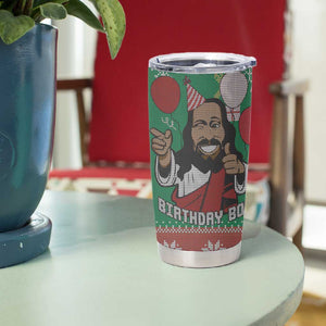 African Birthday Boy Jesus Tumbler Cup Afro Christmas