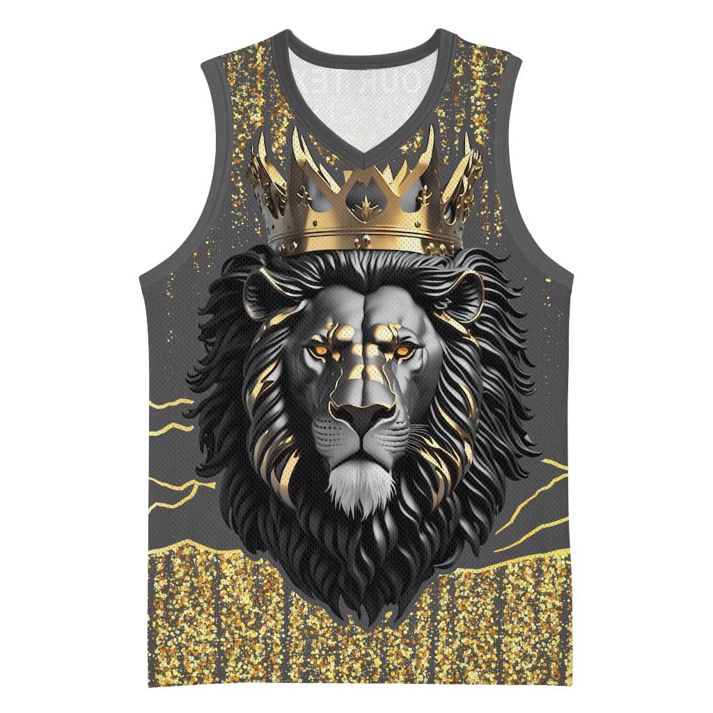 Personalized Black and Gold Lion Africa Basketball Jersey DT03