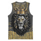 Personalized Black and Gold Lion Africa Basketball Jersey DT03