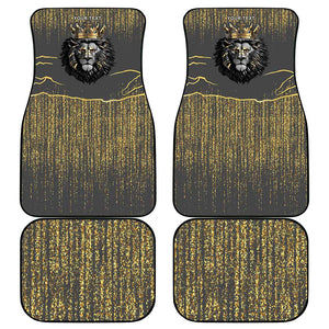 Personalized Black and Gold Lion Africa Car Mats