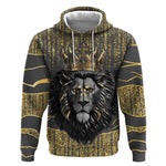 Personalized Black and Gold Lion Africa Hoodie