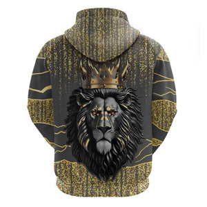 Personalized Black and Gold Lion Africa Hoodie