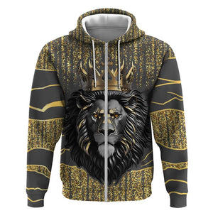 Personalized Black and Gold Lion Africa Hoodie