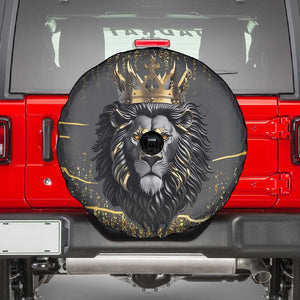 Personalized Black and Gold Lion Africa Spare Tire Cover