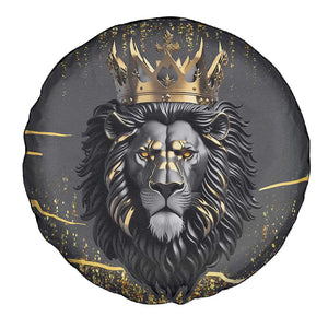 Personalized Black and Gold Lion Africa Spare Tire Cover