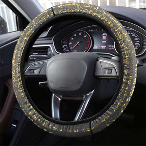 Black and Gold Lion Africa Steering Wheel Cover