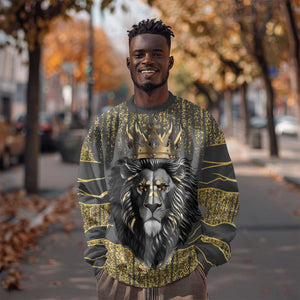 Personalized Black and Gold Lion Africa Sweatshirt