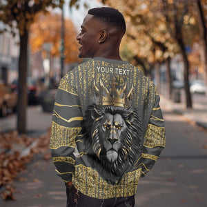 Personalized Black and Gold Lion Africa Sweatshirt