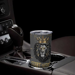 Personalized Black and Gold Lion Africa Tumbler Cup