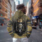 Personalized Black and Gold Lion Africa Zip Hoodie